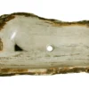 38.5" Petrified Wood Stone Vessel Sink, Brown, Cream, PEWD-#001