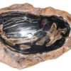 33" Petrified Wood Stone Vessel Sink, Black, Brown, PEWD-#3024