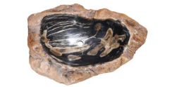 33" Petrified Wood Stone Vessel Sink, Black, Brown, PEWD-#3024