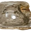 18.5" Petrified Wood Stone Vessel Sink, Brown, Taupe
