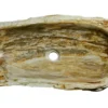 30" Petrified Wood Stone Vessel Sink, Beige, Brown