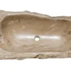 36" Petrified Wood Stone Vessel Sink, Taupe