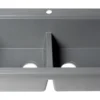 ALFI 34" Drop In Granite Composite Workstation Kitchen Sink with Accessories, 50/50 Double Bowl, Titanium, 1 Faucet Hole, AB3418DBDI-T