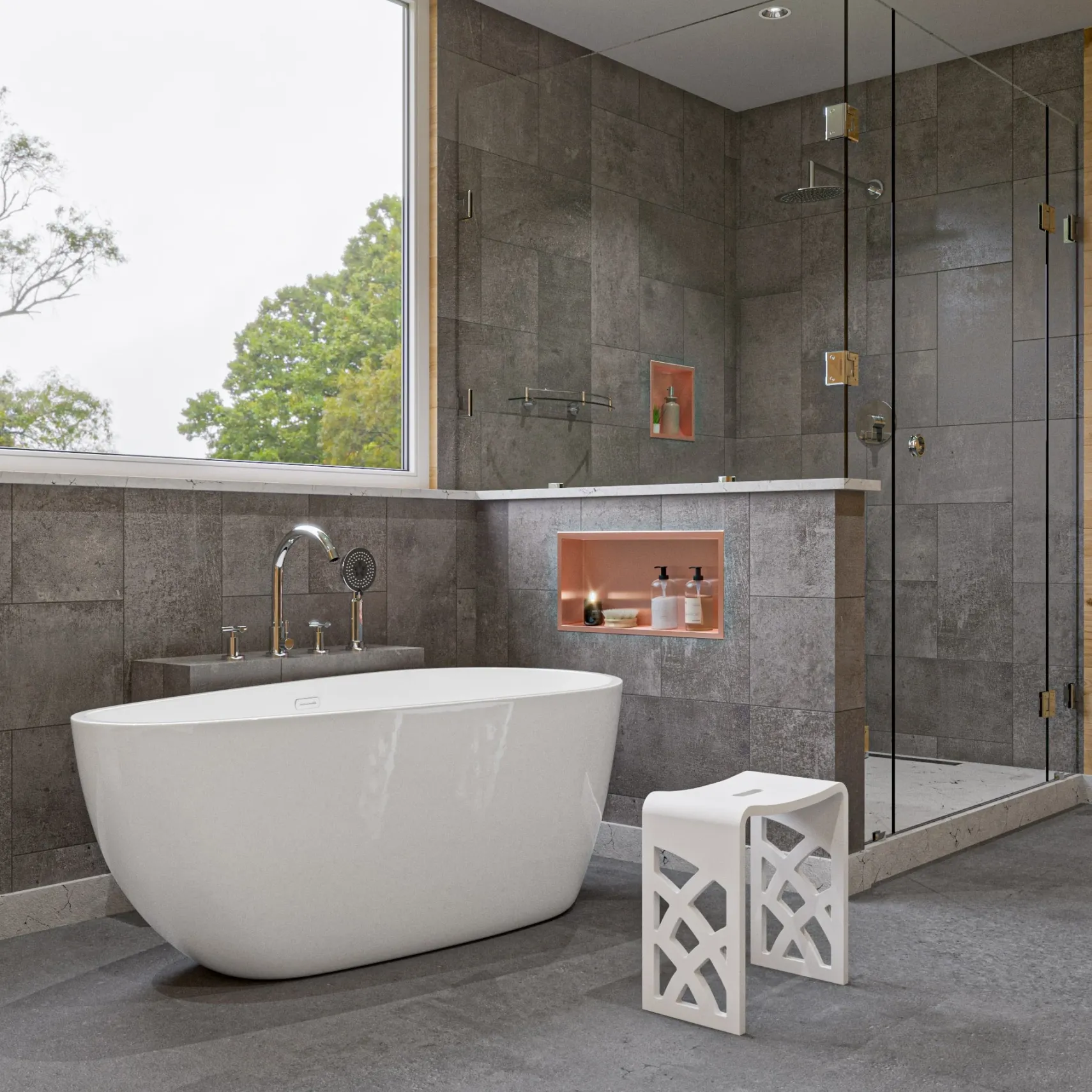 ALFI brand 59" Acrylic Free Standing Oval Soaking Bathtub, White, AB8861