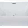 ALFI brand 67" Acrylic Free Standing Rectangle Soaking Bathtub, White, AB8840