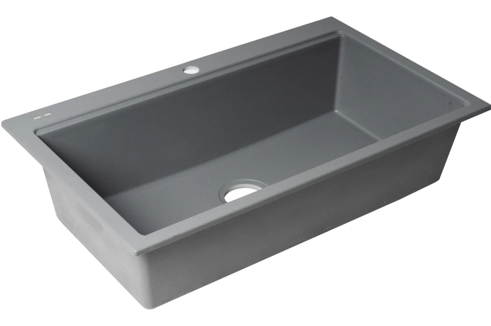 ALFI brand 34" Drop In Granite Composite Workstation Kitchen Sink with Accessories, Titanium, 1 Faucet Hole, AB3418SBDI-T