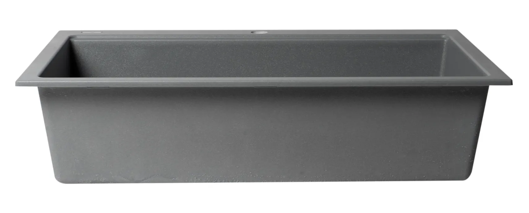 ALFI brand 34" Drop In Granite Composite Workstation Kitchen Sink with Accessories, Titanium, 1 Faucet Hole, AB3418SBDI-T