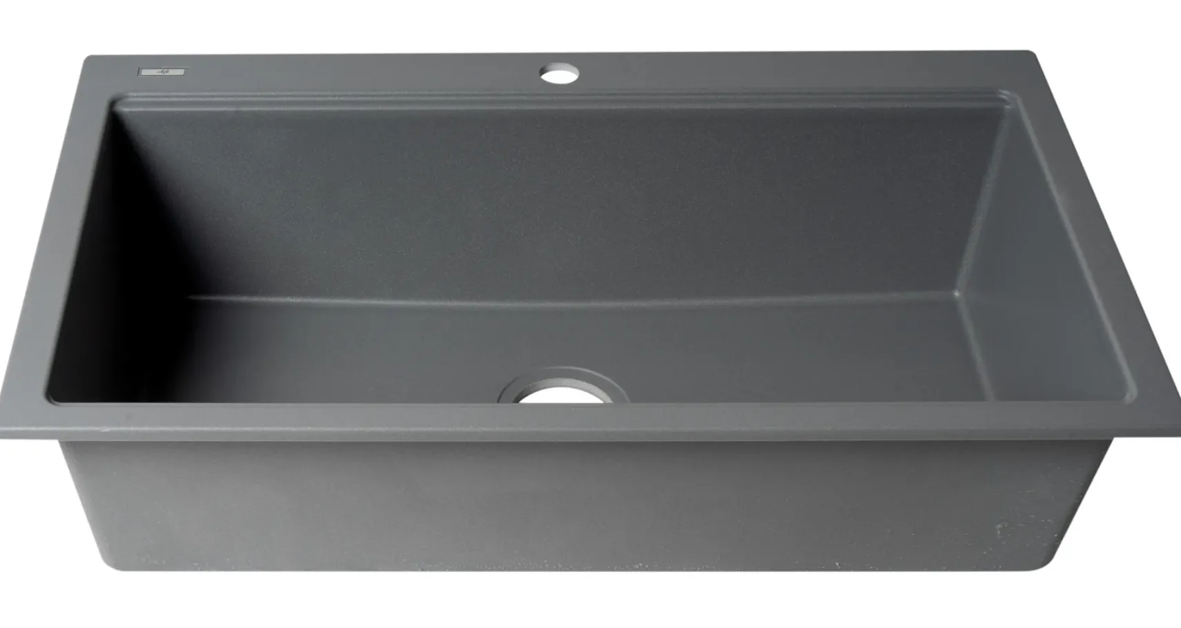 ALFI brand 34" Drop In Granite Composite Workstation Kitchen Sink with Accessories, Titanium, 1 Faucet Hole, AB3418SBDI-T
