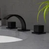 ALFI brand 1.2 GPM Cube Curved Spout Bathroom Faucet, Modern, Black Matte, AB1326-BM