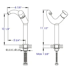 ALFI brand 1.2 GPM Lever Curved Spout Bathroom Faucet, Modern, Black Matte, AB1570-BM
