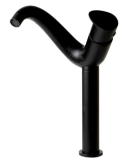 ALFI brand 1.2 GPM Lever Curved Spout Bathroom Faucet, Modern, Black Matte, AB1570-BM