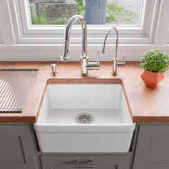 ALFI brand 1.66 GPM Lever Gooseneck Spout Touchless Kitchen Faucet, Modern, Gray, Pull Down, Polished Chrome, ABKF3262-PC