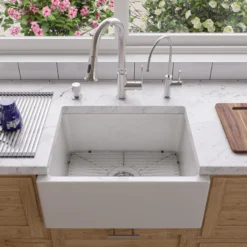 ALFI brand 1.8 GPM Lever Gooseneck Spout Touch Kitchen Faucet, Modern, Gray, Pull Down, Brushed Nickel, ABKF3480-BN
