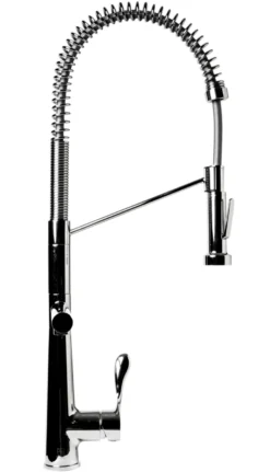 ALFI brand 1.7 GPM Lever Gooseneck Double Spout Touch Kitchen Faucet, Modern, Gray, Polished Chrome, ABKF3787-PC
