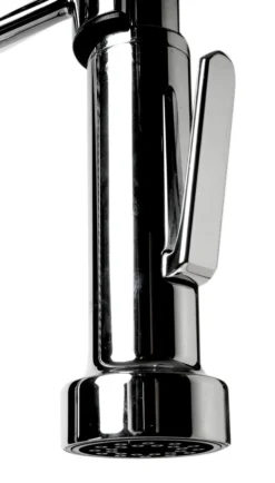 ALFI brand 1.7 GPM Lever Gooseneck Double Spout Touch Kitchen Faucet, Modern, Gray, Polished Chrome, ABKF3787-PC