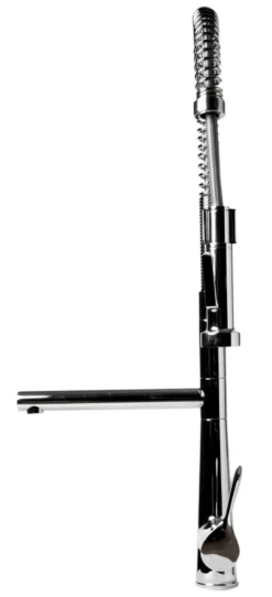 ALFI brand 1.7 GPM Lever Gooseneck Double Spout Touch Kitchen Faucet, Modern, Gray, Polished Chrome, ABKF3787-PC