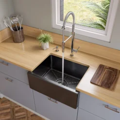ALFI brand 1.8 GPM Lever Gooseneck Spout Touch Kitchen Faucet, Modern, Gray, Polished Chrome, ABKF3732-PC