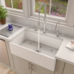 ALFI brand 1.8 GPM Lever Gooseneck Spout Touch Kitchen Faucet, Modern, Gray, Polished Chrome, ABKF3732-PC