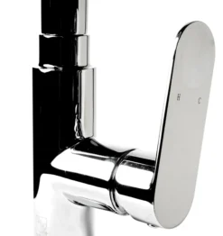 ALFI brand 1.8 GPM Lever Gooseneck Spout Touch Kitchen Faucet, Modern, Gray, Pull Down, Polished Chrome, ABKF3480-PC