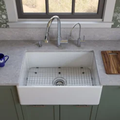 ALFI brand 1.8 GPM Lever Gooseneck Spout Touch Kitchen Faucet, Modern, Gray, Pull Down, Polished Chrome, ABKF3480-PC