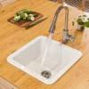 ALFI brand 1.8 GPM Lever Gooseneck Spout Touch Kitchen Faucet, Modern, Gray, Pull Down, Brushed Nickel, ABKF3889-BN