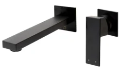 ALFI brand 1.2 GPM Lever Straight Spout Bathroom Faucet, Modern, Black Matte, AB1468-BM