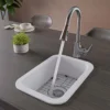 ALFI brand 19" Rectangle Fireclay Bar/Prep Sink, White, ABF1319UD-W