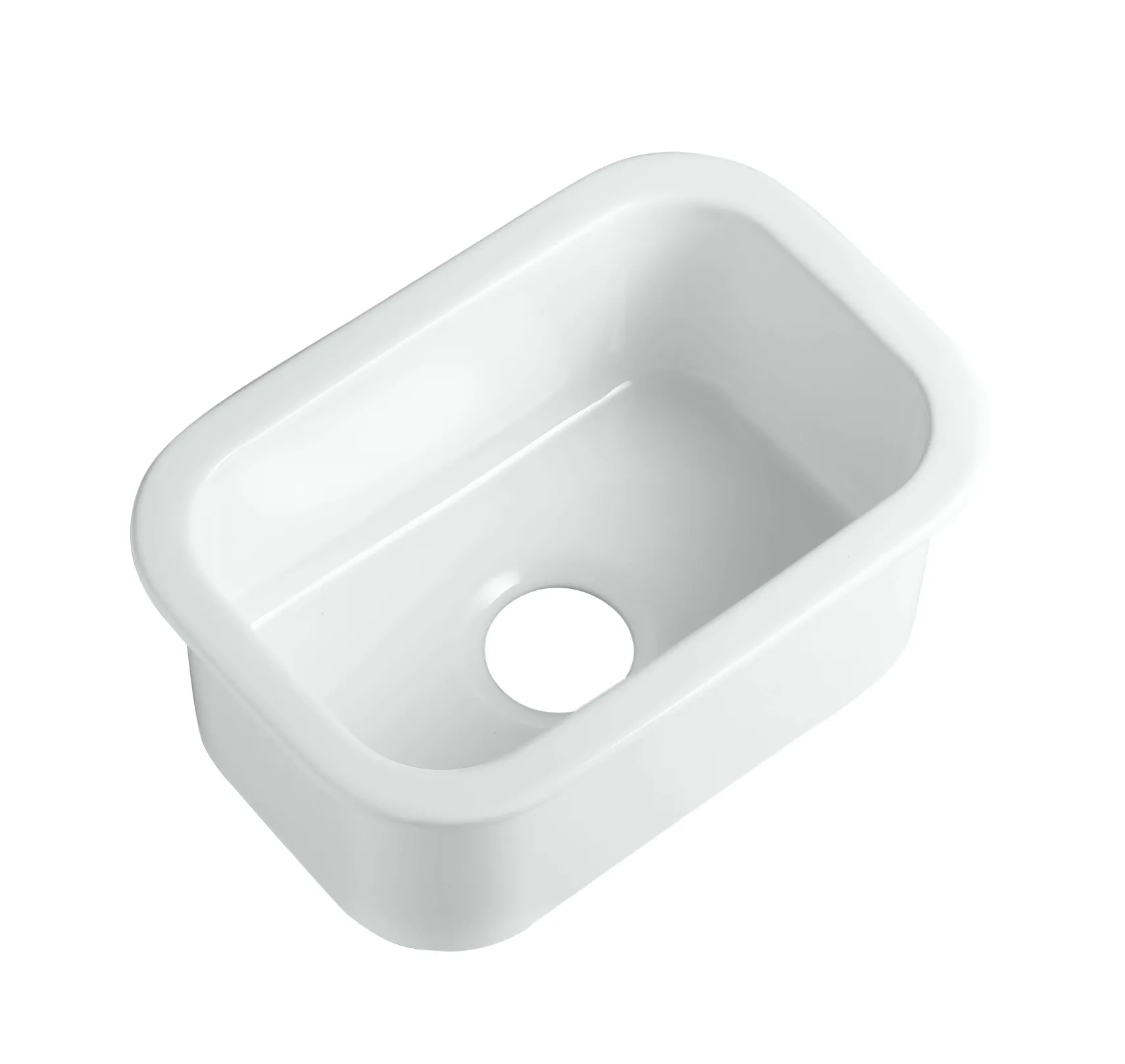 ALFI brand 19" Rectangle Fireclay Bar/Prep Sink, White, ABF1319UD-W