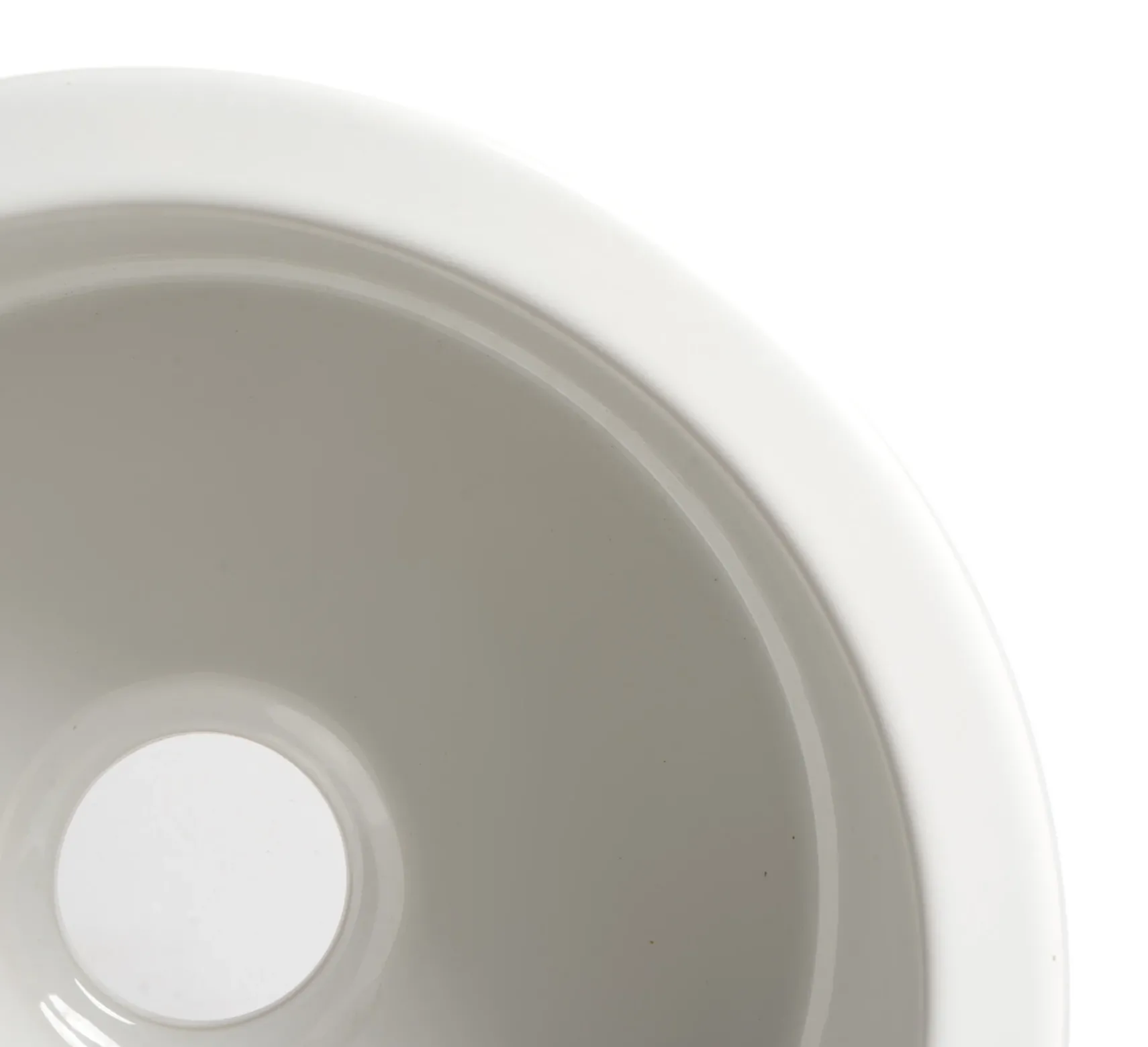 ALFI brand 19" Round Fireclay Bar/Prep Sink, White, ABF1818R-W