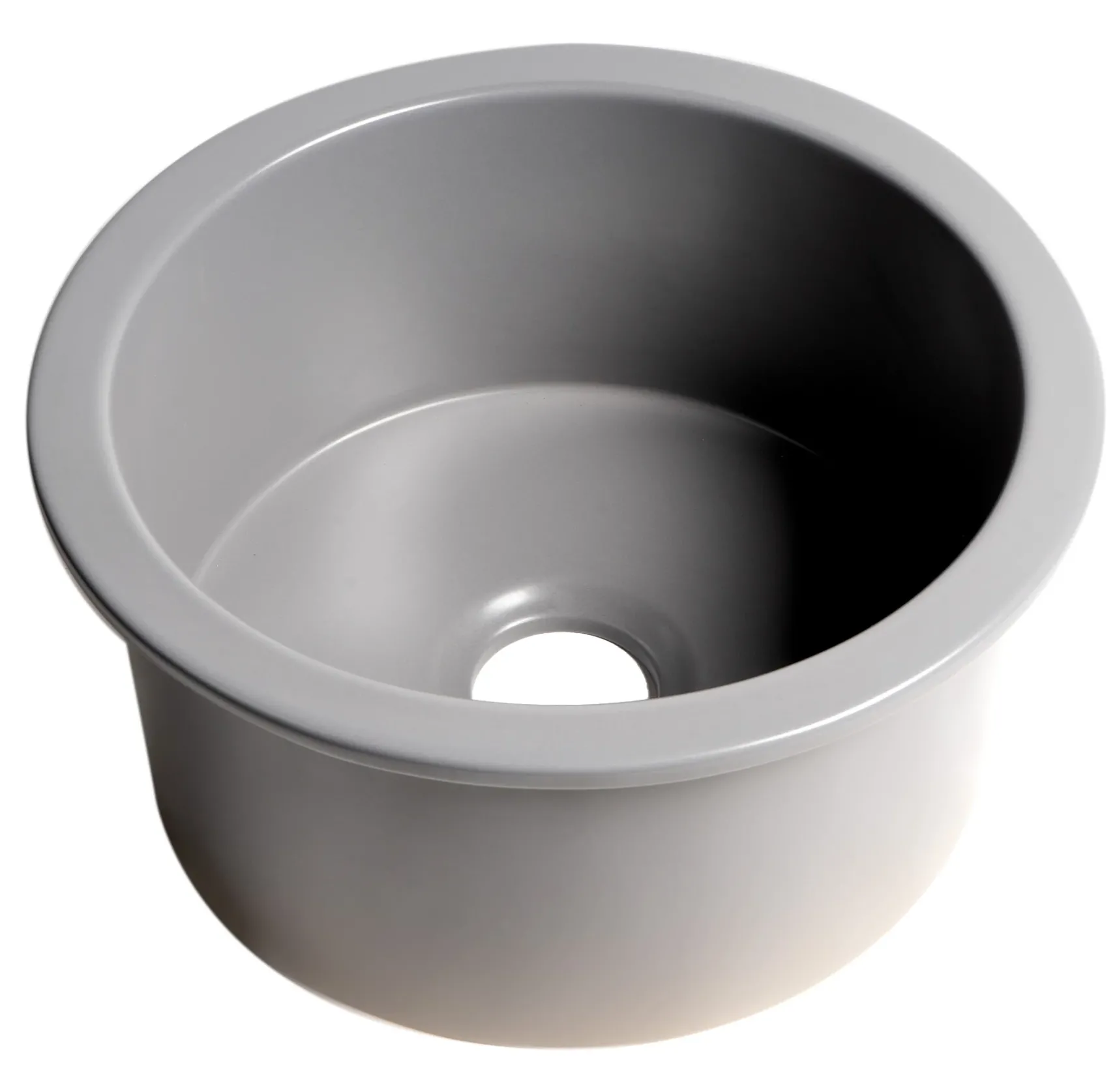 ALFI brand 19" Round Fireclay Bar/Prep Sink, Gray Matte, ABF1818R-GM