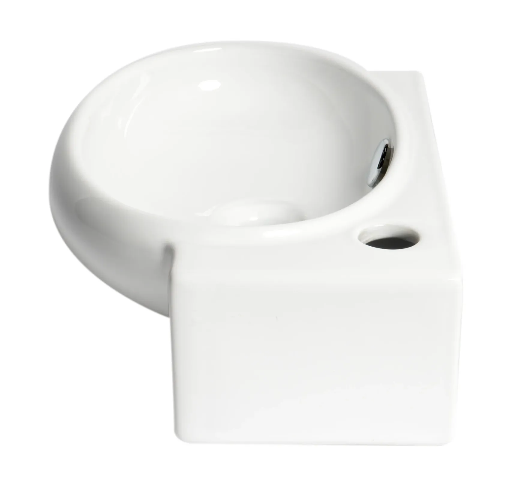 ALFI brand 16.75" x 10.38" Oval Wall Mount Porcelain Bathroom Sink, White, 1 Faucet Hole, ABC117