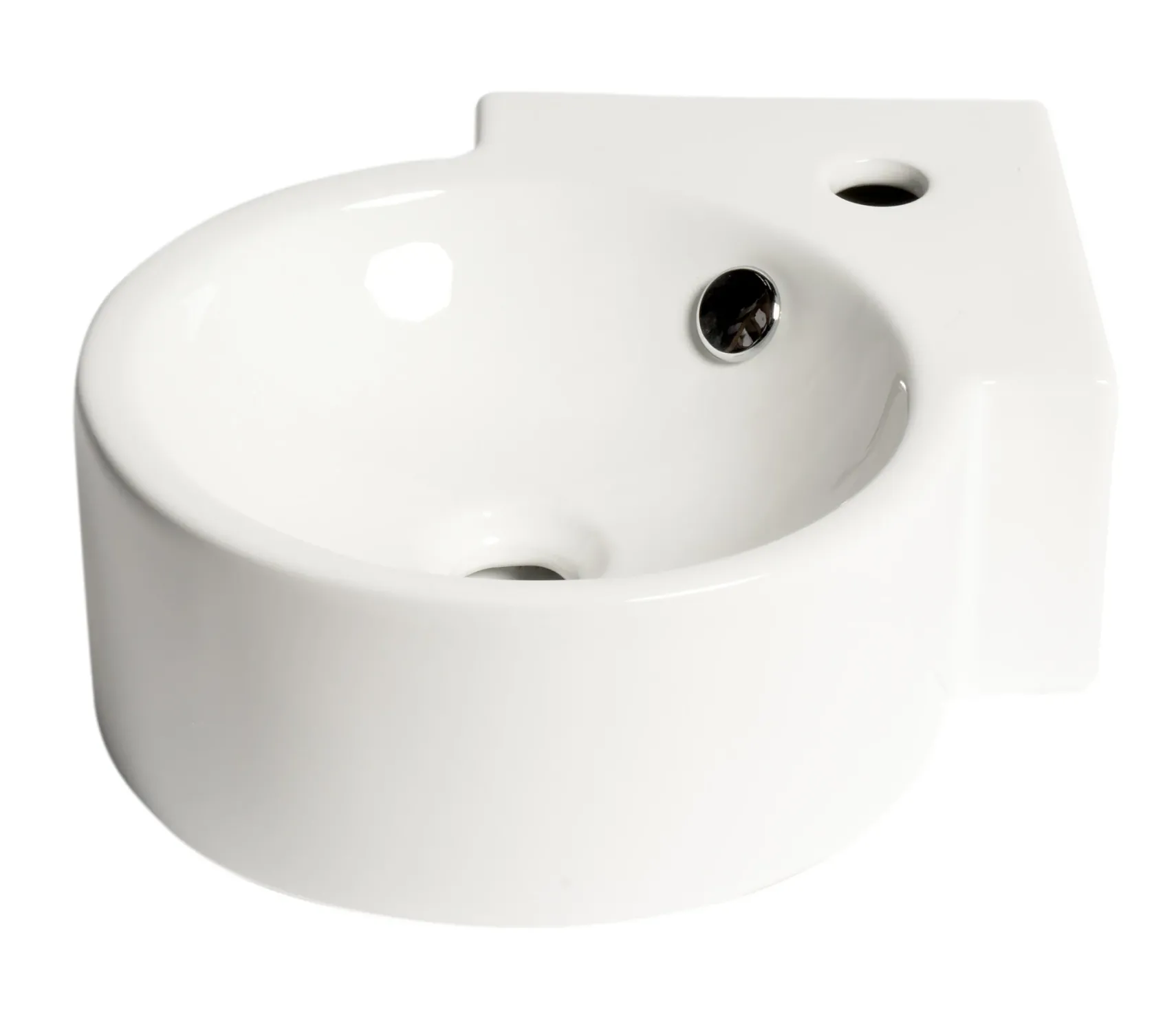 ALFI brand 17.38" x 12" Oval Wall Mount Porcelain Bathroom Sink, White, 1 Faucet Hole, ABC121
