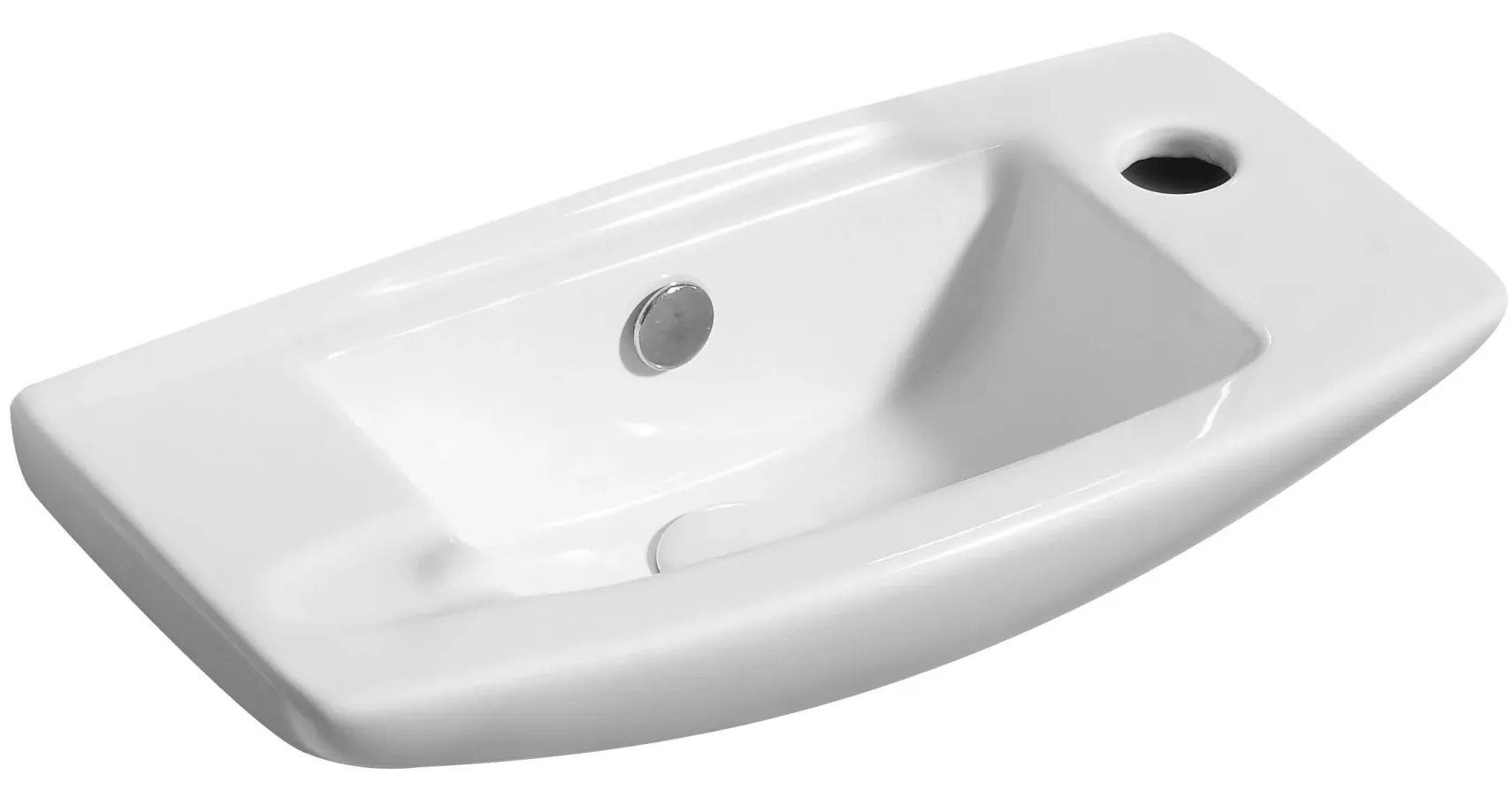 ALFI brand 20.25" x 9.88" Rectangle Wall Mount Porcelain Bathroom Sink, White, 1 Faucet Hole, ABC115