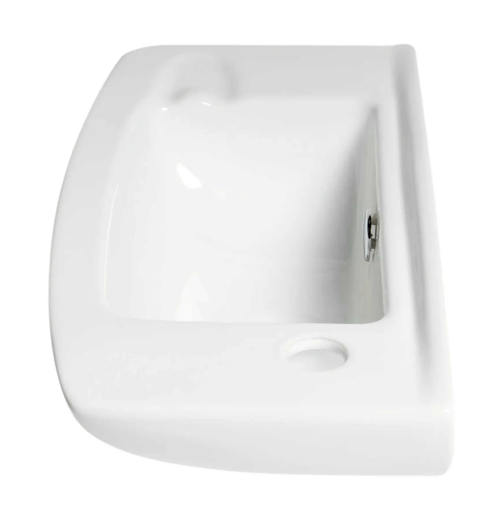 ALFI brand 20.25" x 9.88" Rectangle Wall Mount Porcelain Bathroom Sink, White, 1 Faucet Hole, ABC115