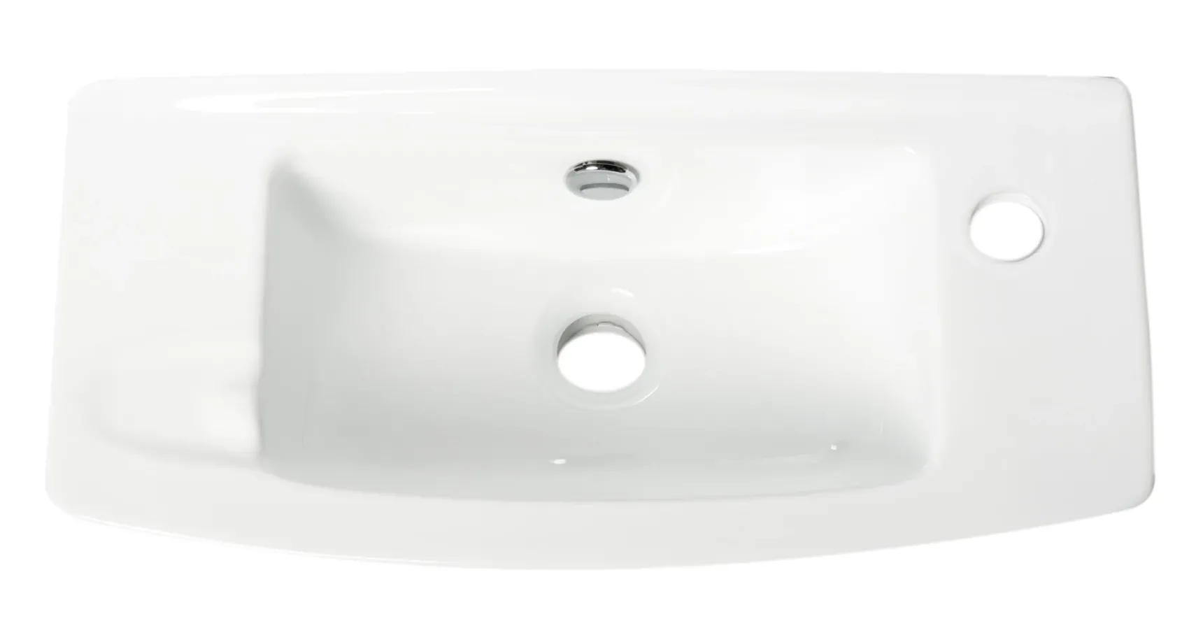 ALFI brand 20.25" x 9.88" Rectangle Wall Mount Porcelain Bathroom Sink, White, 1 Faucet Hole, ABC115