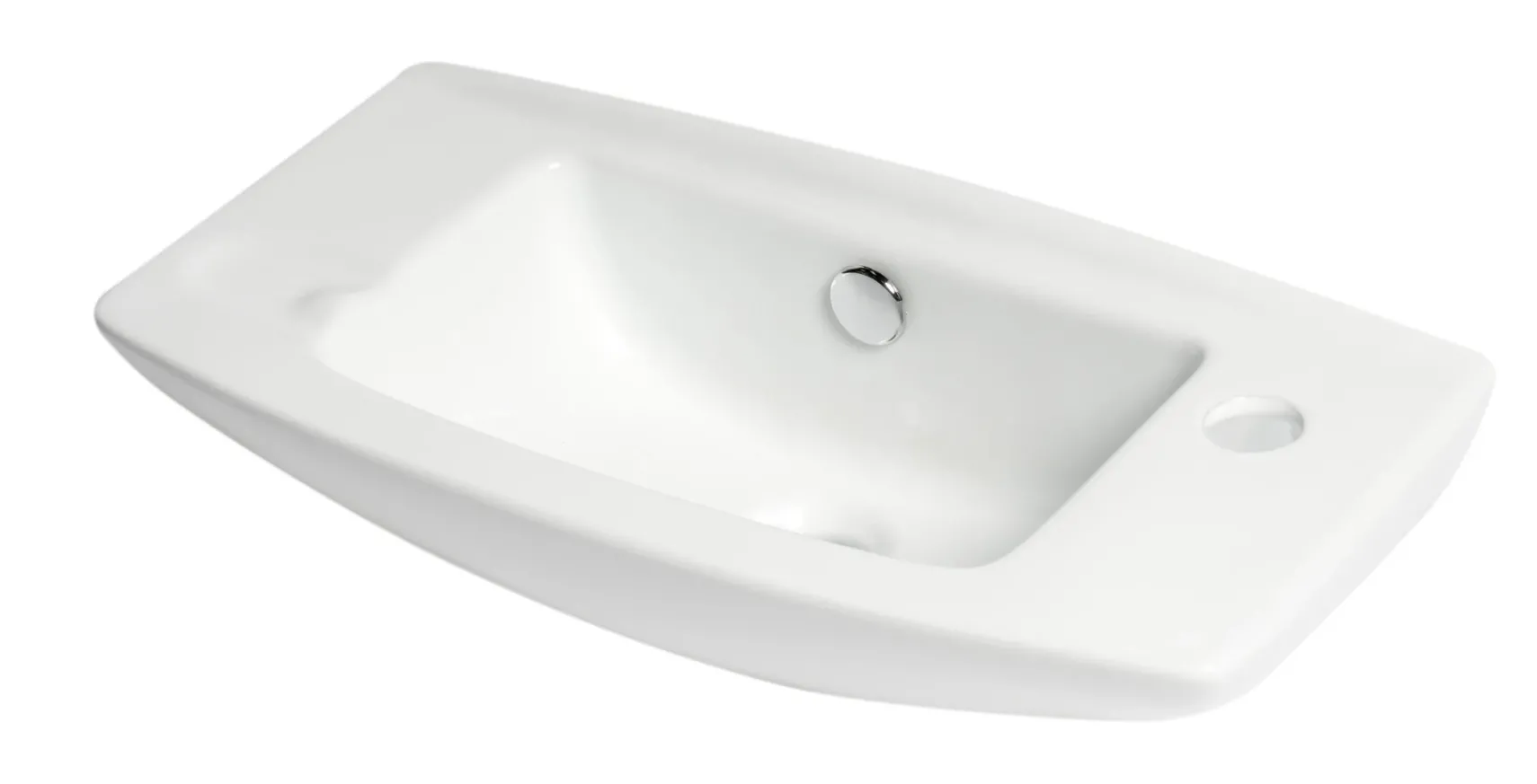 ALFI brand 20.25" x 9.88" Rectangle Wall Mount Porcelain Bathroom Sink, White, 1 Faucet Hole, ABC115
