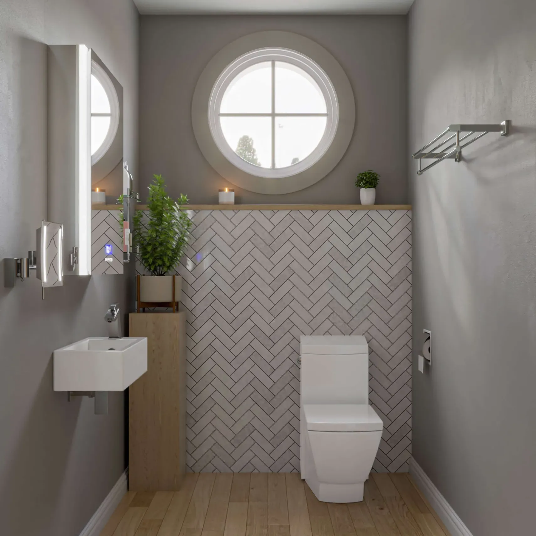 ALFI brand 19.75" x 10" Rectangle Wall Mount Porcelain Bathroom Sink, White, 1 Faucet Hole, ABC116