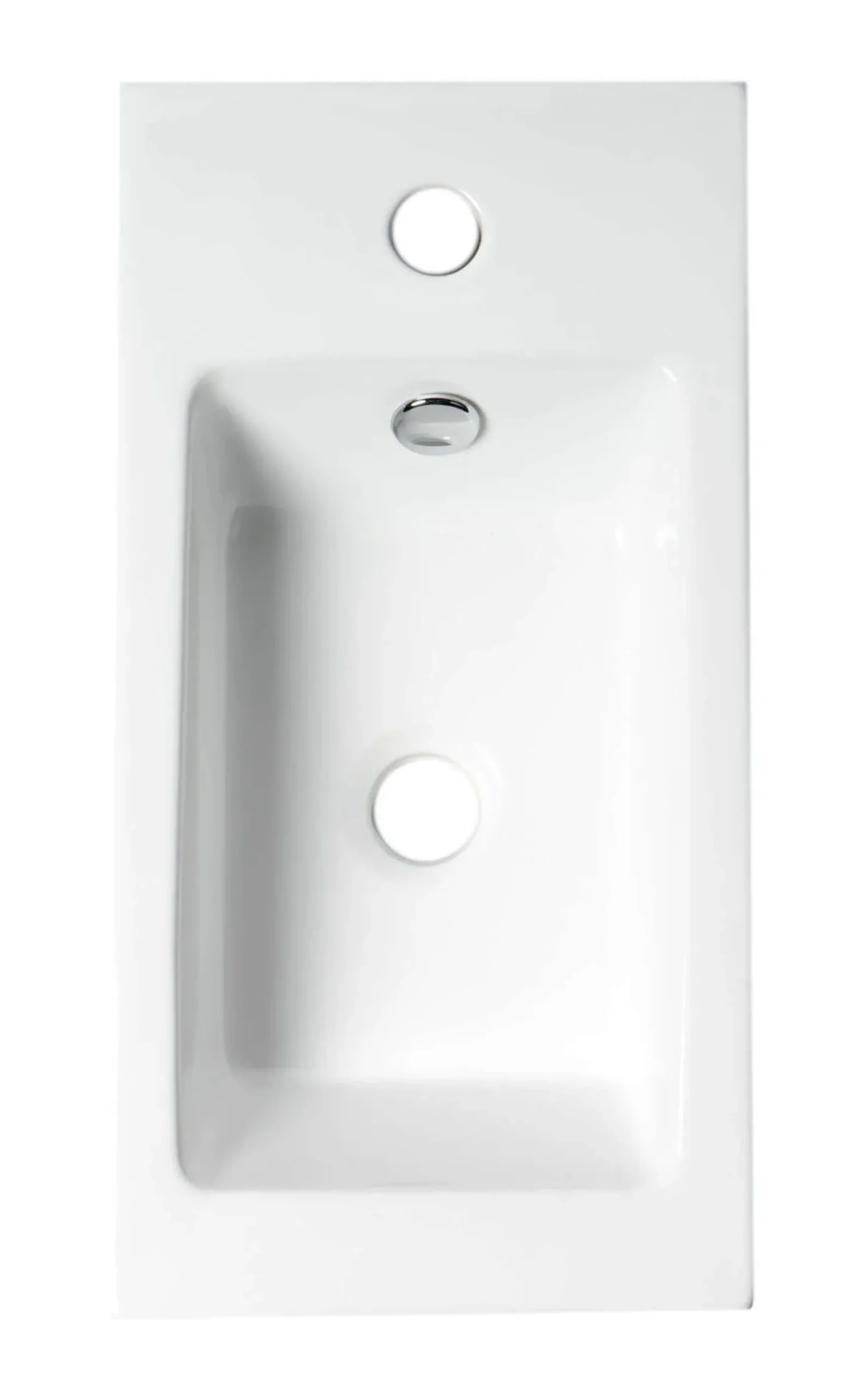 ALFI brand 19.75" x 10" Rectangle Wall Mount Porcelain Bathroom Sink, White, 1 Faucet Hole, ABC116