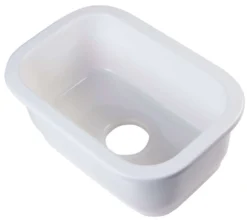 ALFI brand AB1218 Small Rectangular Fireclay Undermount or Drop In Prep / Bar Sink