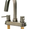 ALFI brand AB1400-BN Brushed Nickel Two-Handle 4'' Centerset Bathroom Faucet