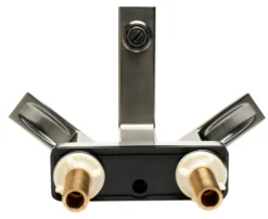 ALFI brand AB1020-BN Brushed Nickel Two-Handle 4'' Centerset Bathroom Faucet