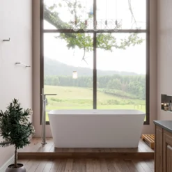 ALFI brand AB2875-BN Brushed Nickel Free Standing Floor Mounted Bath Tub Filler