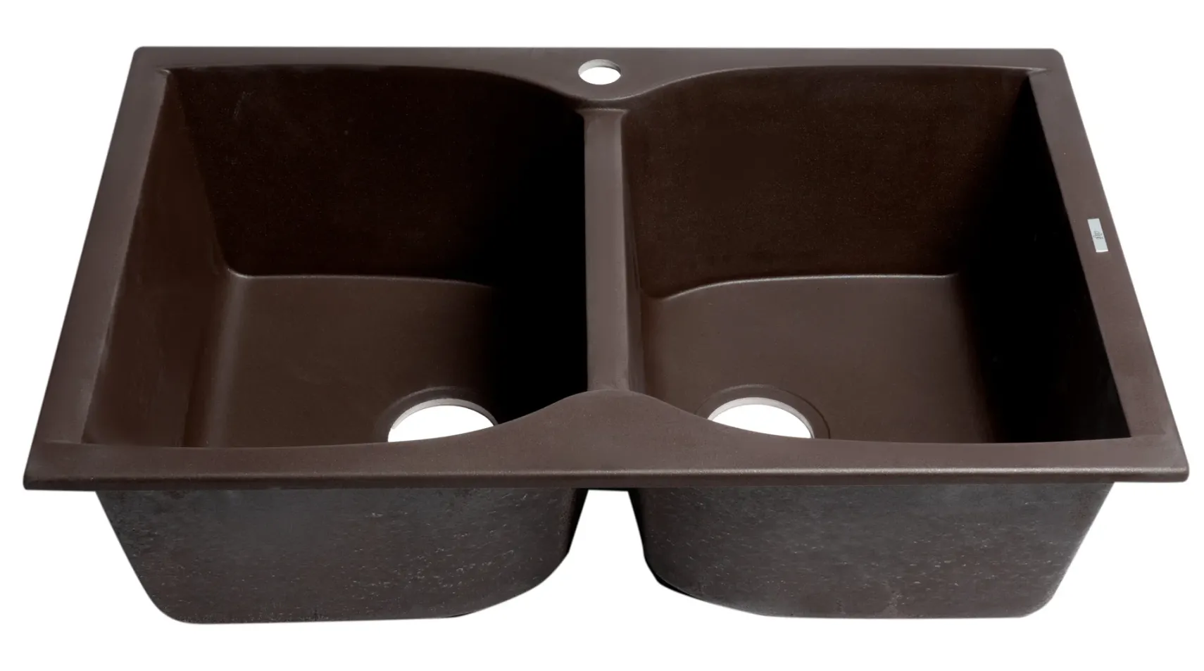 ALFI brand AB3220DI-C Chocolate 32" Drop-In Double Bowl Granite Composite Kitchen Sink