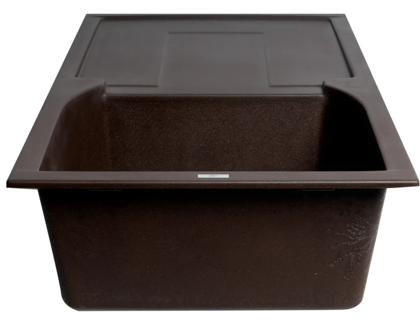 ALFI brand AB1620DI-C Chocolate 34" Single Bowl Granite Composite Kitchen Sink with Drainboard