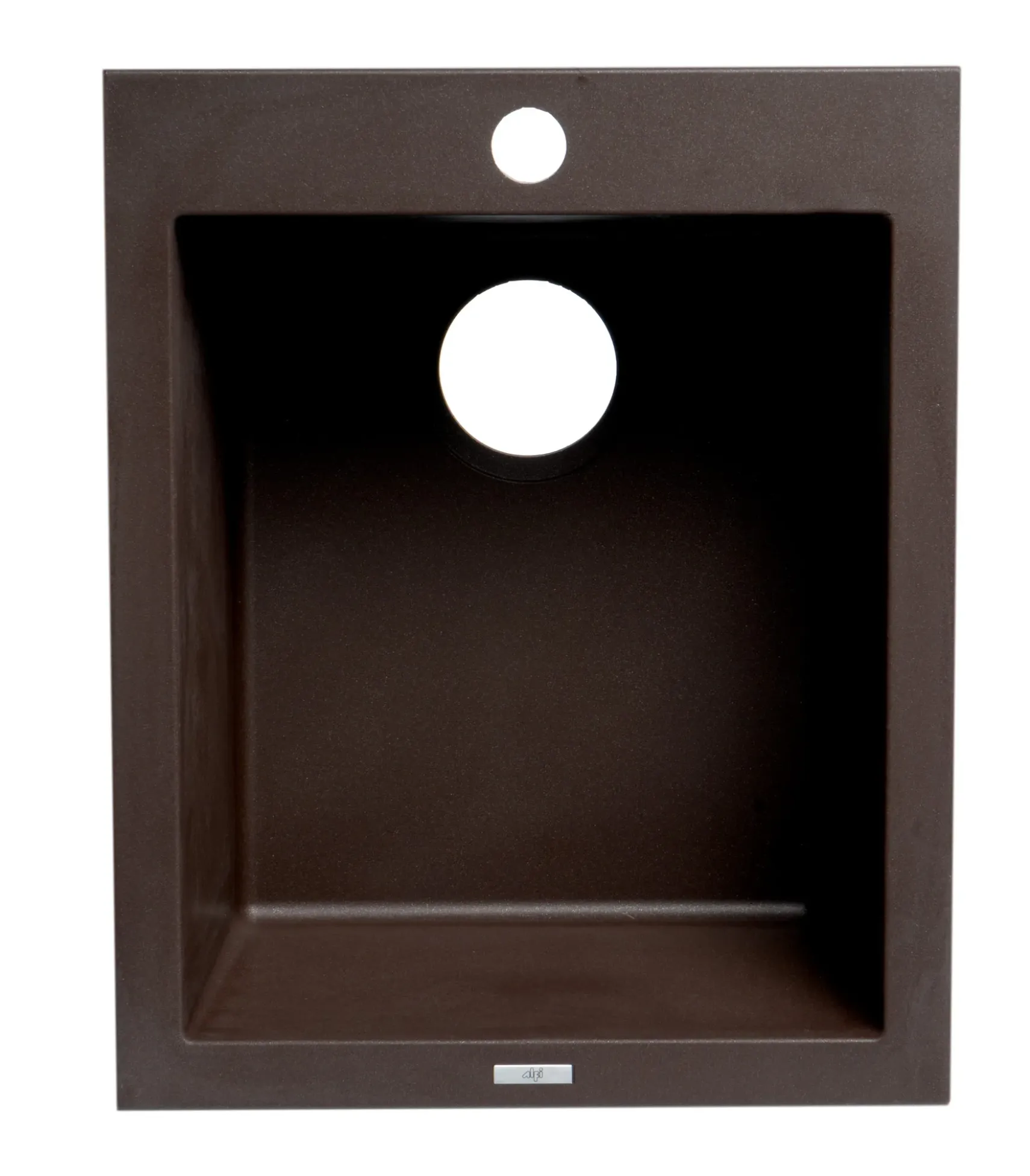 ALFI brand AB1720DI-C Chocolate 17" Drop-In Rectangular Granite Composite Kitchen Prep Sink