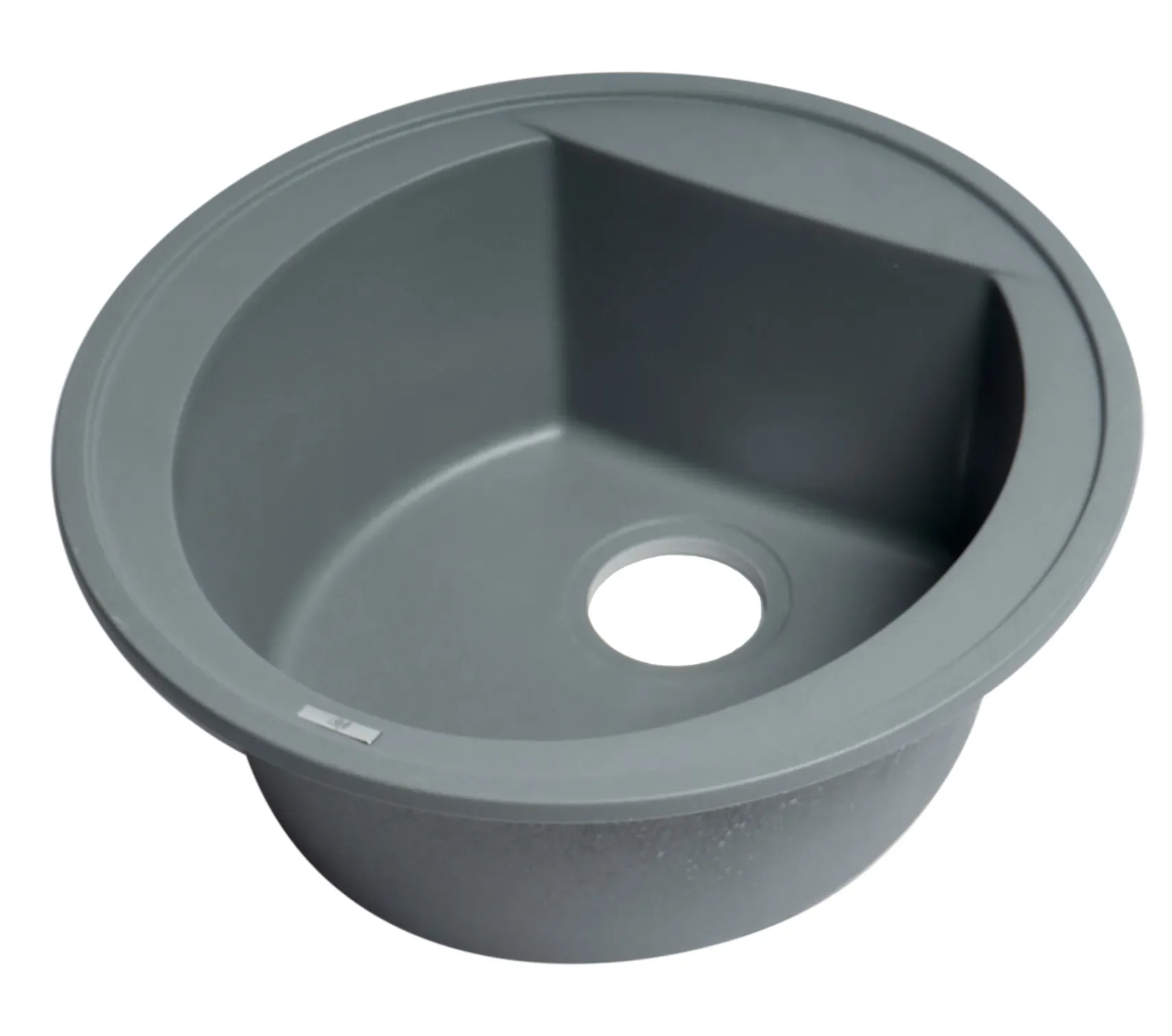 ALFI brand AB2020DI-T Titanium 20" Drop-In Round Granite Composite Kitchen Prep Sink