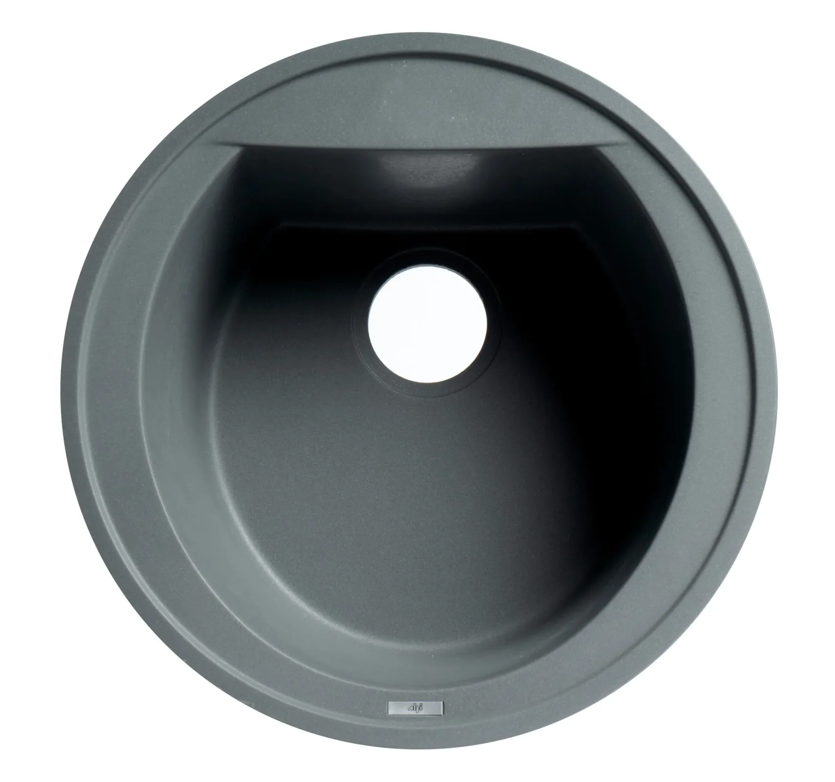 ALFI brand AB2020DI-T Titanium 20" Drop-In Round Granite Composite Kitchen Prep Sink