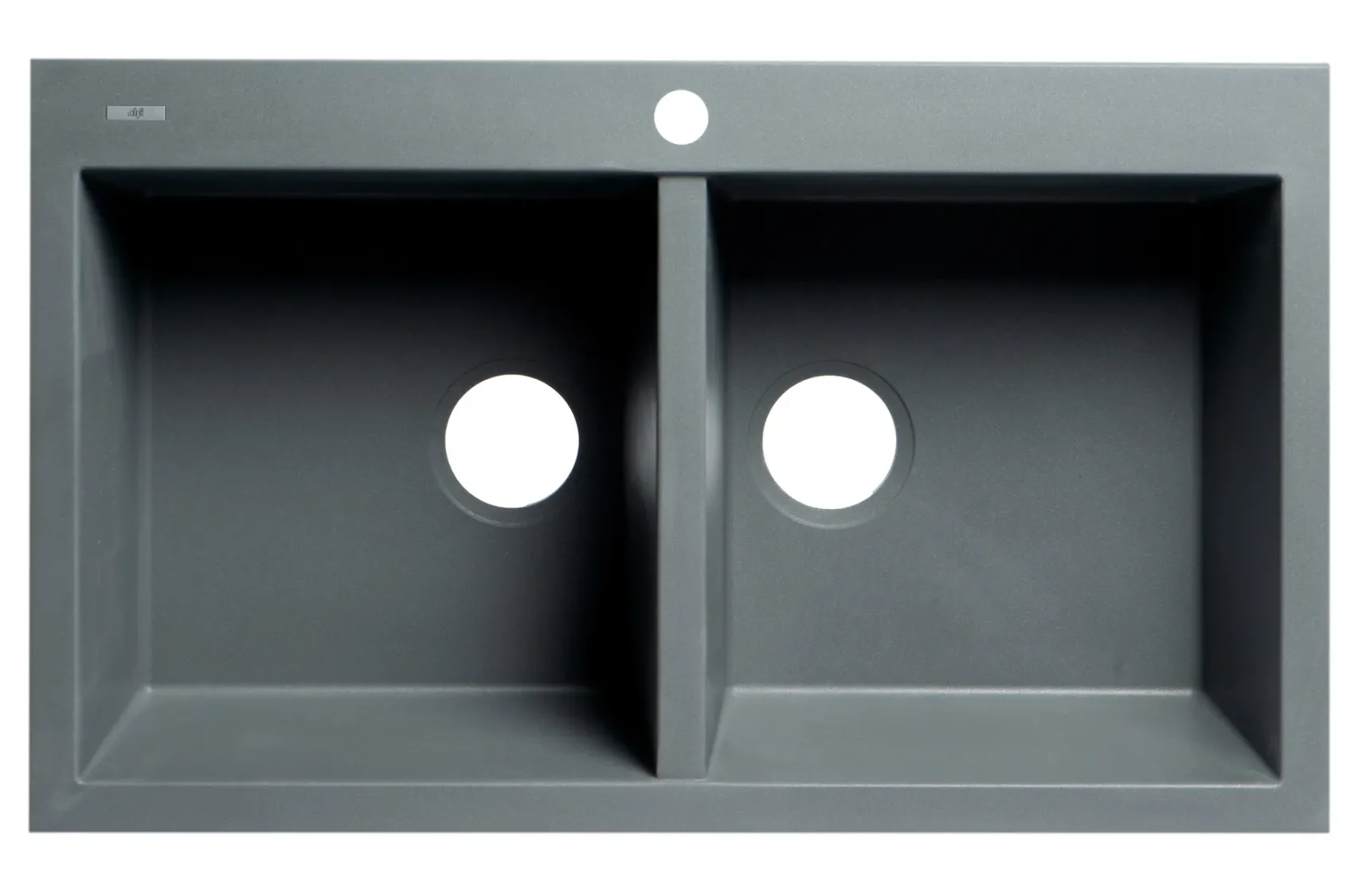 ALFI brand AB3420DI-T Titanium 34" Drop-In Double Bowl Granite Composite Kitchen Sink
