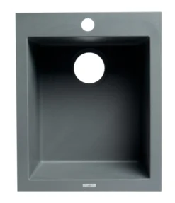 ALFI brand AB1720DI-T Titanium 17" Drop-In Rectangular Granite Composite Kitchen Prep Sink