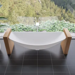 ALFI brand AB2875-PC Polished Chrome Free Standing Floor Mounted Bath Tub Filler